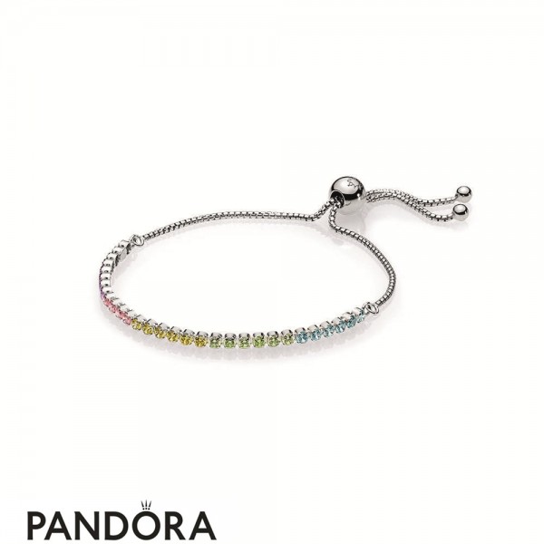 Women's Pandora Jewellery Multi Color Sparkling Strand Bracelet Multi Colored Cz