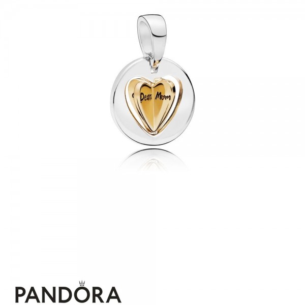 Women's Pandora Jewellery Mum's Golden Heart Pendant Charm