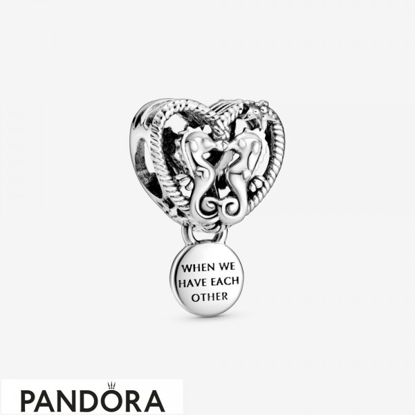 Women's Pandora Jewellery Openwork Seahorses Heart Charm