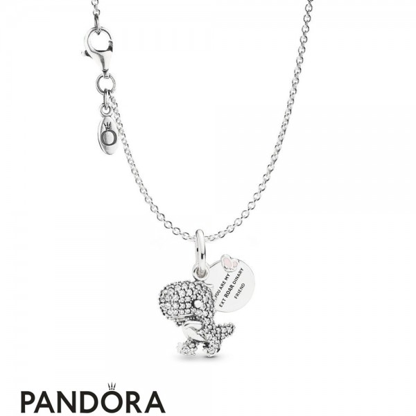 Women's Pandora Jewellery Pave Dinosaur Necklace Set