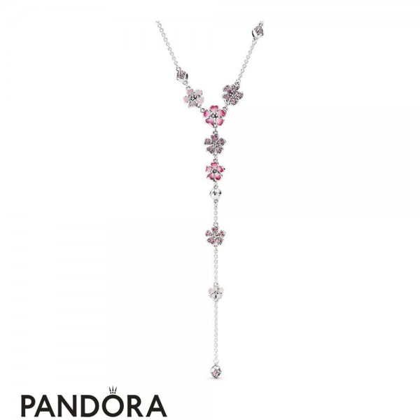 Women's Pandora Jewellery Peach Blossom Flower Necklace
