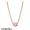 Women's Pandora Jewellery Peach Blossom Flower Necklace Cz