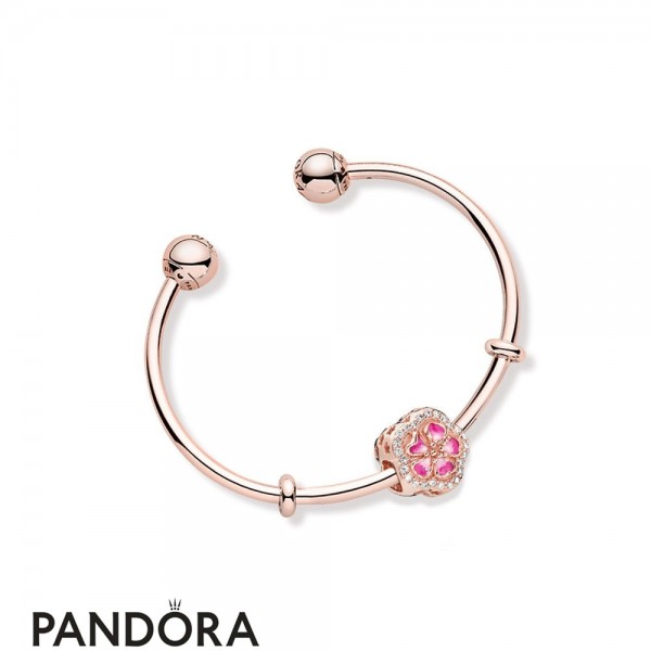 Women's Pandora Jewellery Peach Full Of Flowers Bracelet