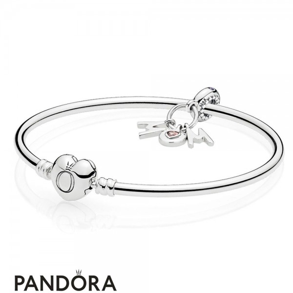 Women's Pandora Jewellery Perfect Mum Bangle And Charm Gift Set
