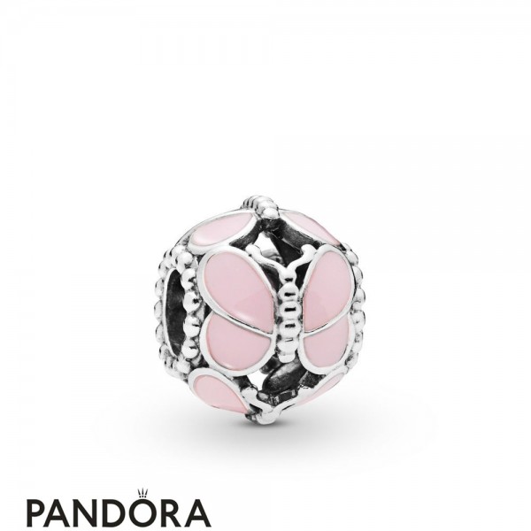 Women's Pandora Jewellery Pink Butterflies Charm
