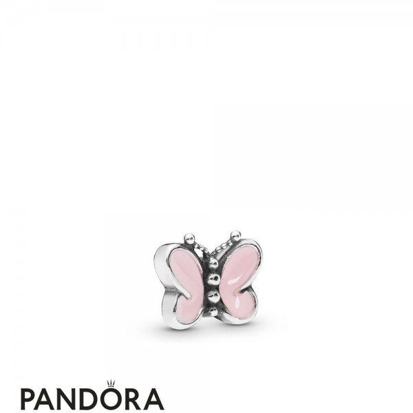 Women's Pandora Jewellery Pink Butterfly Petite Charm