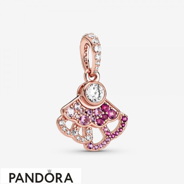 Women's Pandora Jewellery Pink Fan Dangle Charm