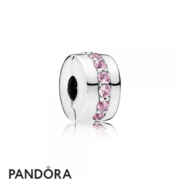 Women's Pandora Jewellery Pink Shining Path Clip