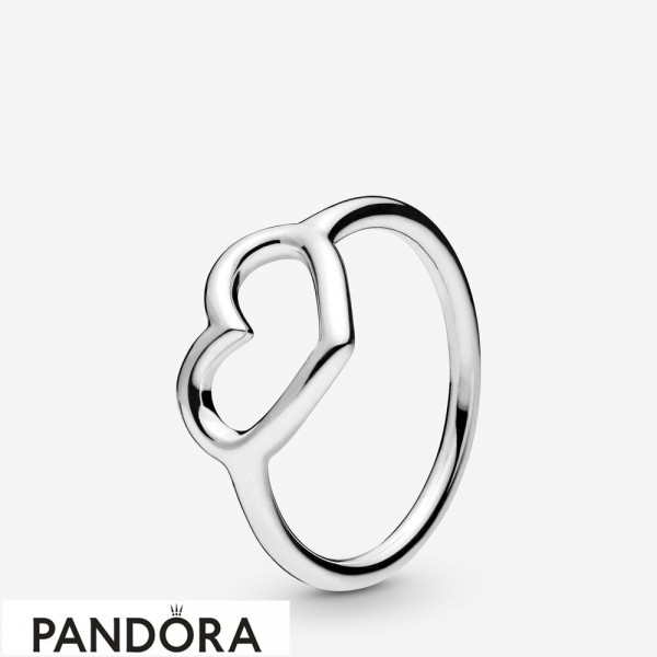 Women's Pandora Jewellery Polished Open Heart Ring