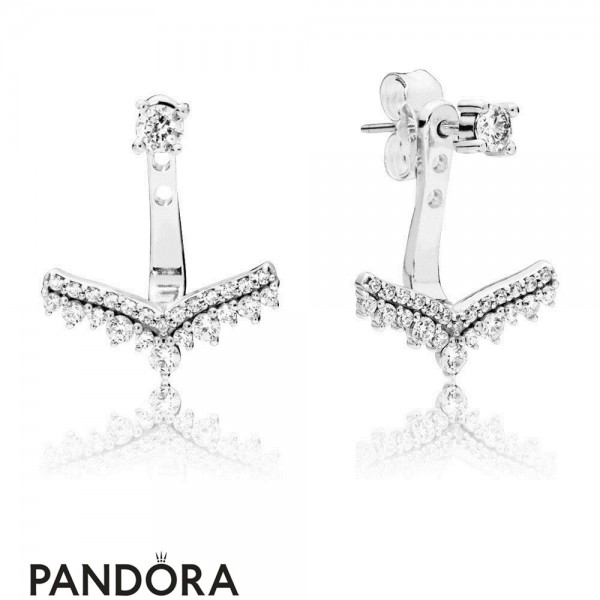 Women's Pandora Jewellery Princess Wishbone Earring Studs