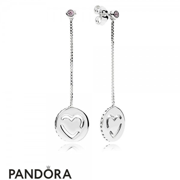Women's Pandora Jewellery Pure Love Pendant Earrings Fancy Fuchsia Pink Cz