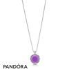 Women's Pandora Jewellery Purple Faceted Floating Locket Necklace With Pendant