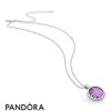 Women's Pandora Jewellery Purple Faceted Floating Locket Necklace With Pendant