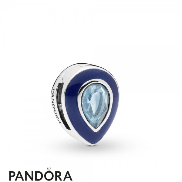 Pandora Jewellery Reflexions Dazzling Blue Droplet Clip Charm