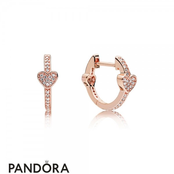 Pandora Jewellery Rose Alluring Hearts Hoop Earrings