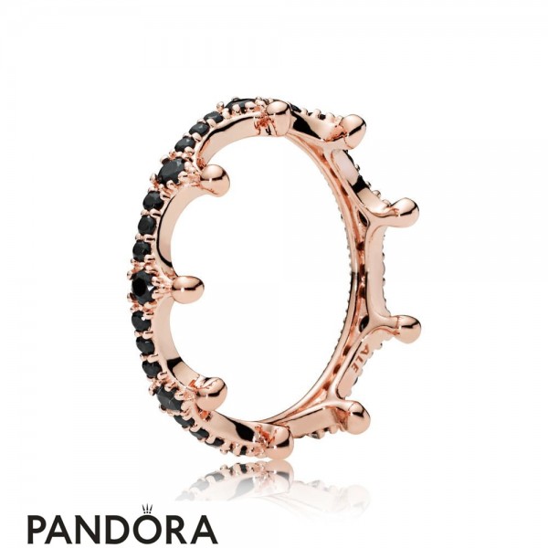 Pandora Jewellery Rose Black Enchanted Crown Ring