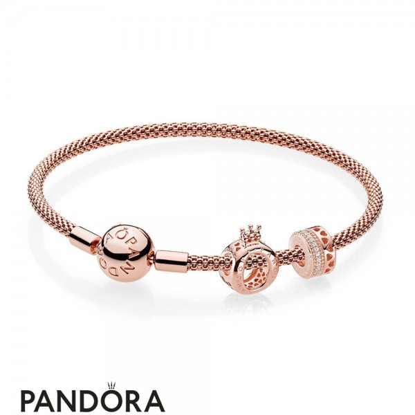 Pandora Jewellery Rose Crown Bracelet Set