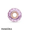 Pandora Jewellery Rose Glittering Grooves Murano Charm