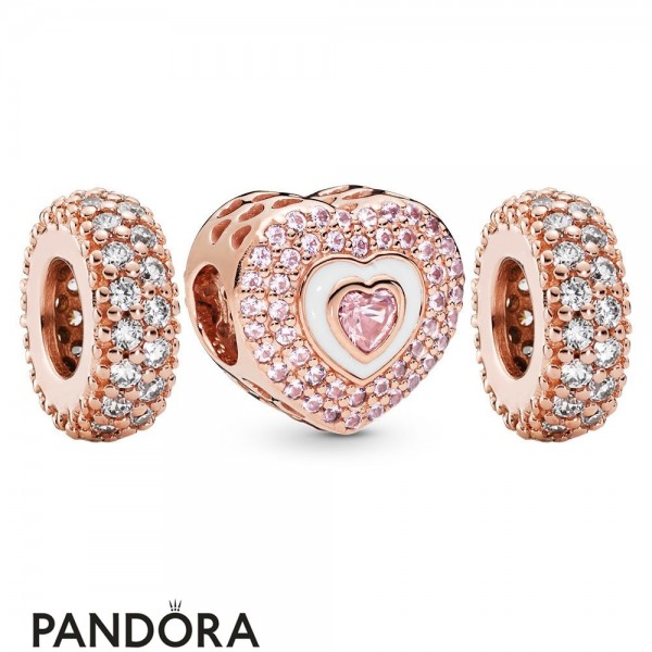 Pandora Jewellery Rose Hearts On Hearts Charm Pack