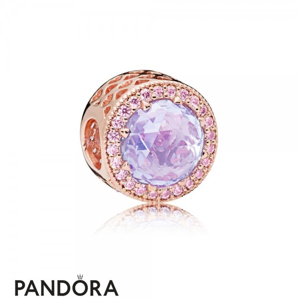 Pandora Jewellery Rose Lavender Radiant Hearts Charm