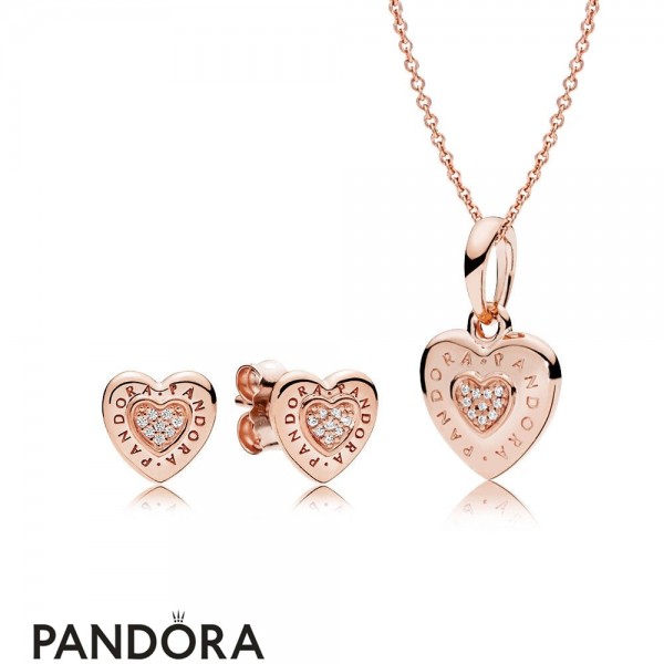 Pandora Jewellery Rose Logo Heart Gift Set