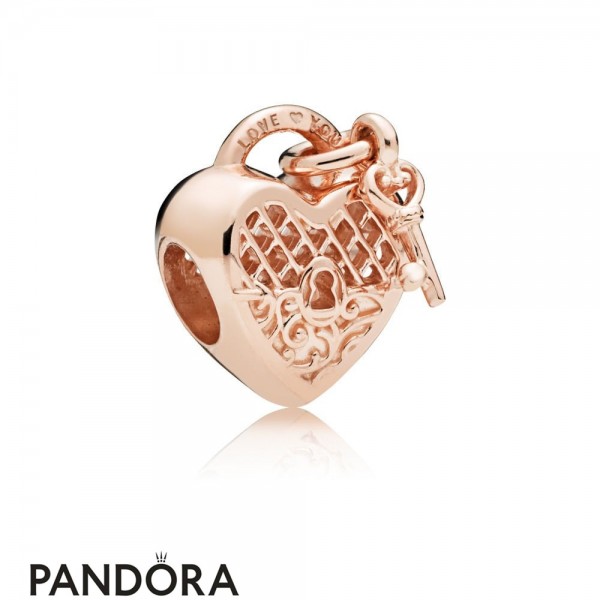 Pandora Jewellery Rose Love You Lock Charm