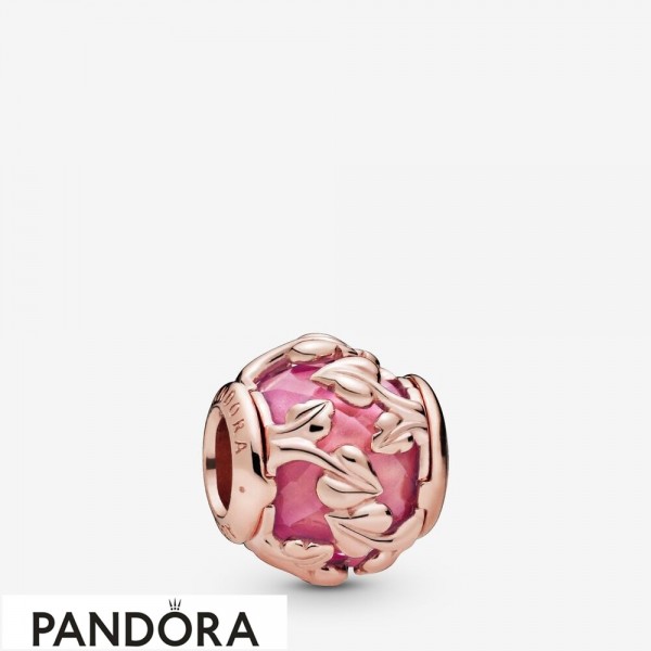 Pandora Jewellery Rose Pink Decorative Leaves Charm