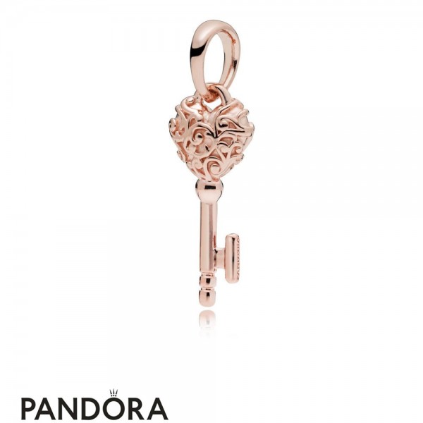 Pandora Jewellery Rose Regal Key Necklace Pendant