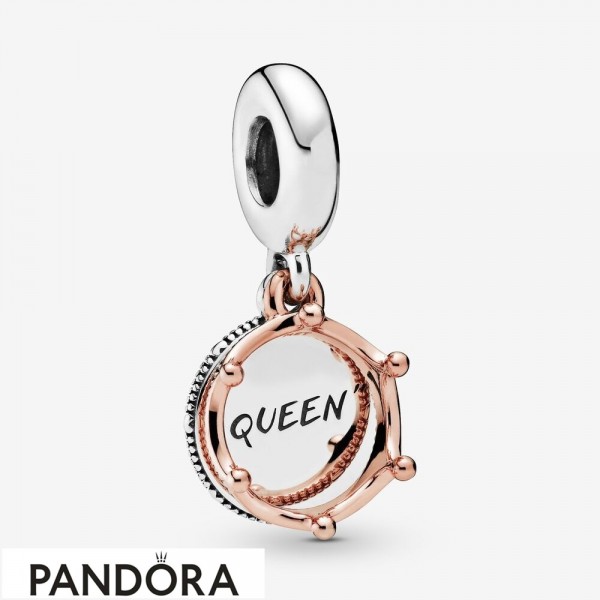 Pandora Jewellery Rose Regal Queen Crown Hanging Charm