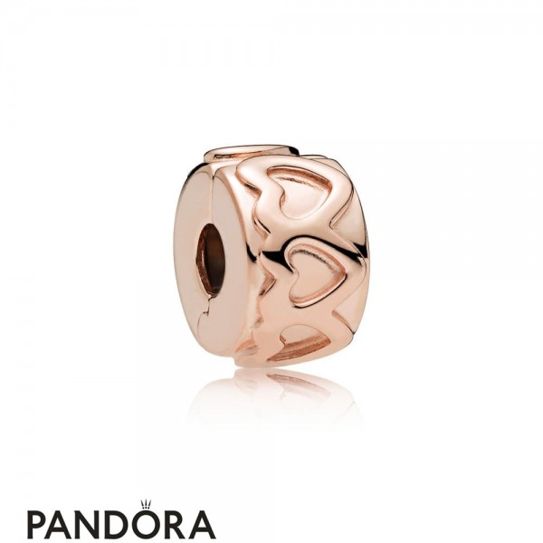 Pandora Jewellery Rose Row Of Hearts Clip