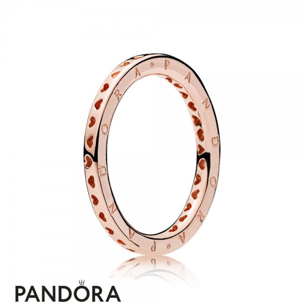 Pandora Jewellery Rose Signature Hearts Of Pandora Jewellery Ring