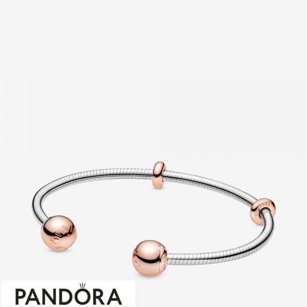 Pandora Jewellery Rose Snake Chain Style Open Bracelet