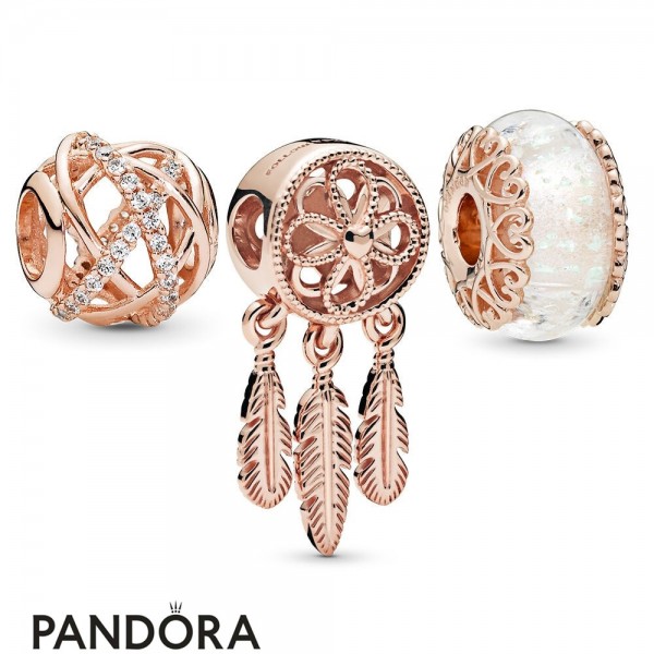 Pandora Jewellery Rose Sparkling Dream Catcher Charm Pack