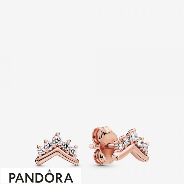 Pandora Jewellery Rose Tiara Wishbone Stud Earrings