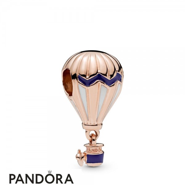 Pandora Jewellery Rose Enamel Blue Blue Hot Air Balloon Charm Pandora Jewellery Rose