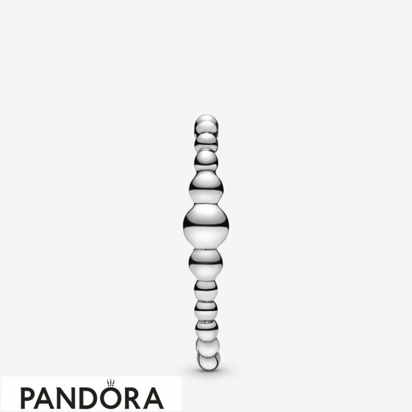 Women's Pandora Jewellery Row Of Beads Single Stud Cuff Earring