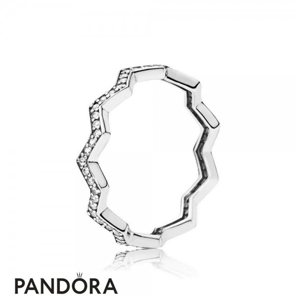 Women's Pandora Jewellery Shimmering Zig Zag Ring