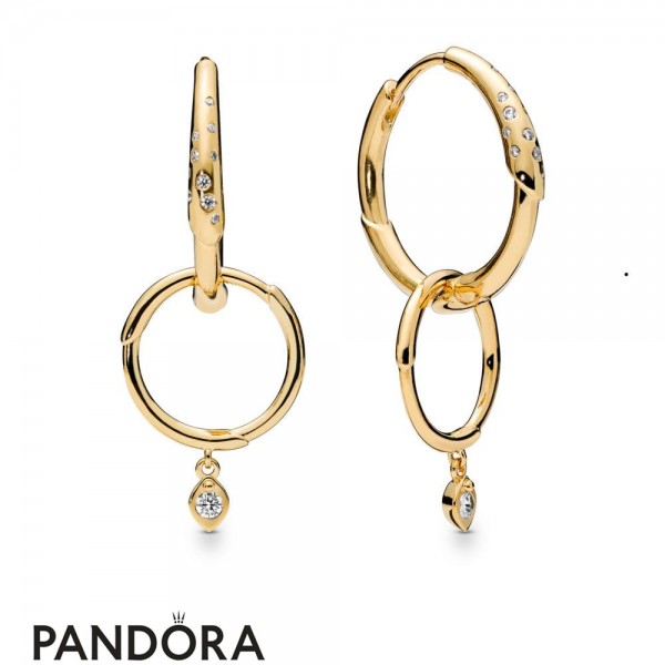 Pandora Jewellery Shine Flower Stem Earring Hoops