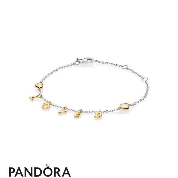 Pandora Jewellery Shine Loved Script Bracelet