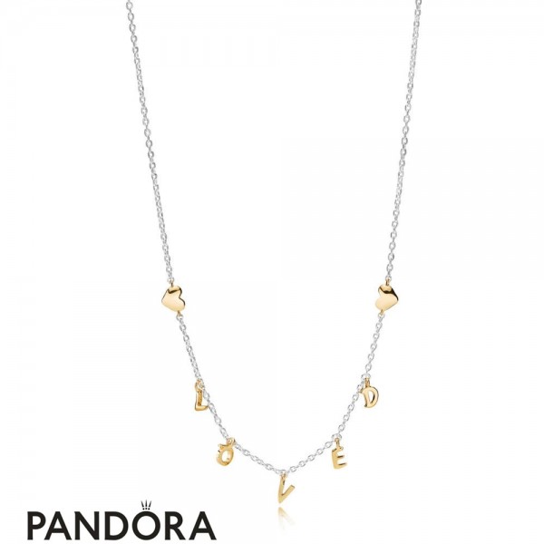 Pandora Jewellery Shine Loved Script Collier Necklace