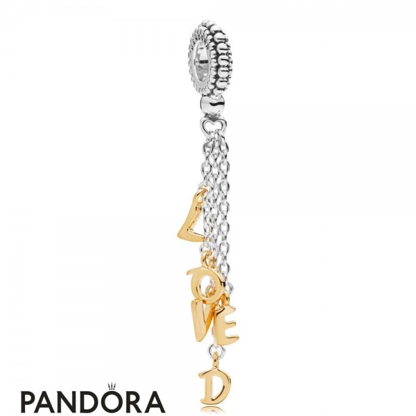 Pandora Jewellery Shine Loved Script Hanging Charm