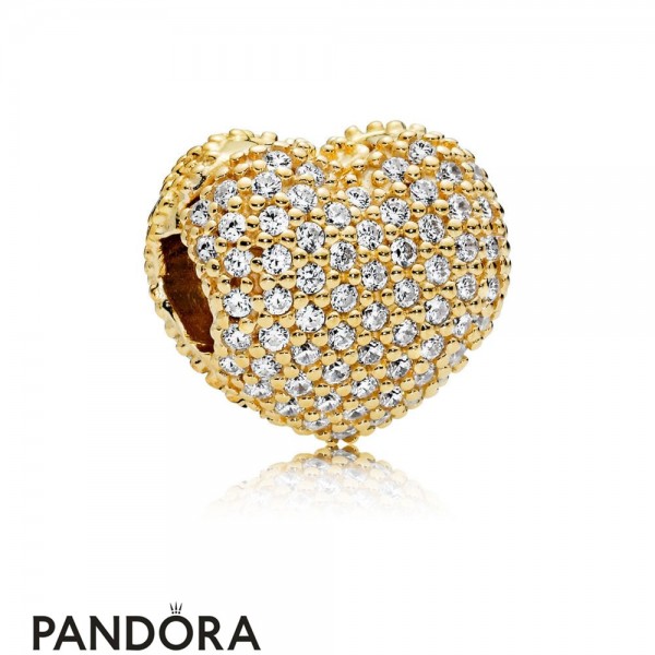 Pandora Jewellery Shine Pave Open My Heart Clip