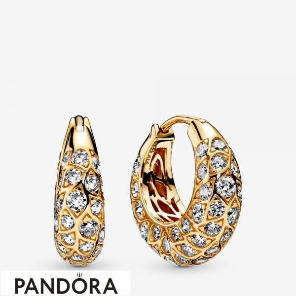 Pandora Jewellery Shine Sparkling Pattern Hoop Earrings