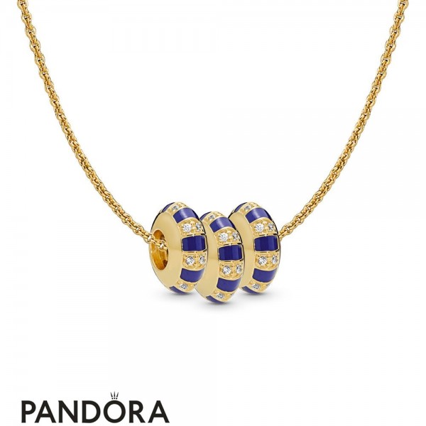 Pandora Jewellery Shine Stones And Stripes Spacer Necklace