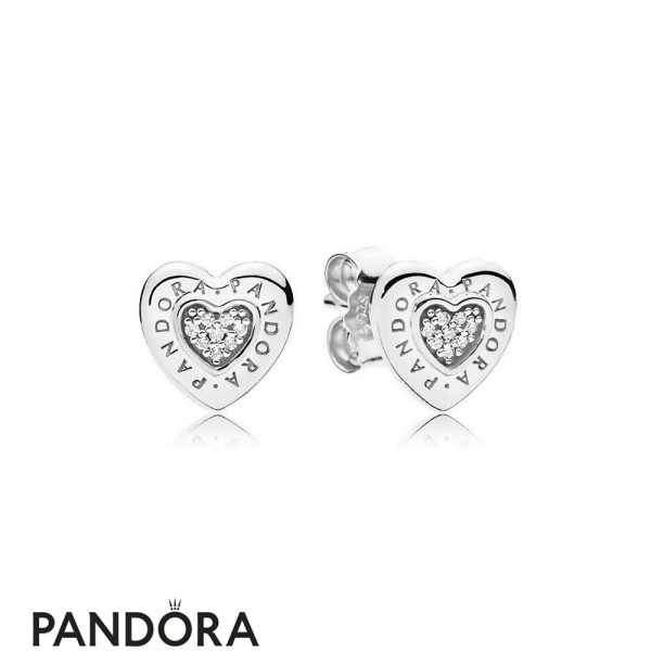 Pandora Jewellery Signature Heart Stud Earrings