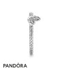 Women's Pandora Jewellery Silver Bedazzling Butterfly Ring