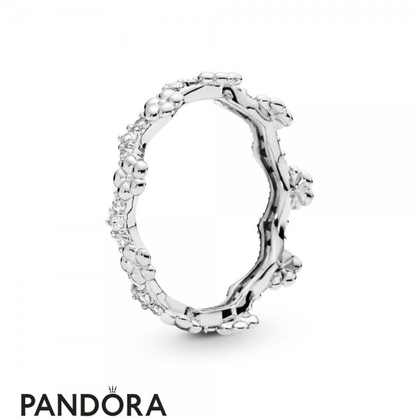 Women's Pandora Jewellery Silver Flower Crown Ring