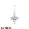 Women's Pandora Jewellery Silver Four Petal Flower Ring