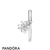 Women's Pandora Jewellery Silver Hanging Clover Ring