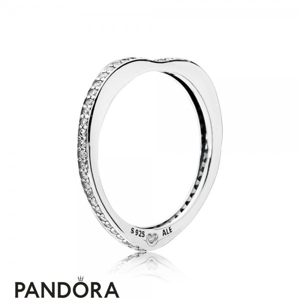 Women's Pandora Jewellery Sparkling Arcs Of Love Ring
